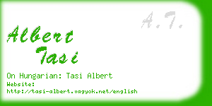 albert tasi business card